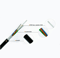 24 Core GYFTY FRP Strength Member Aerial Optic Fiber Cable