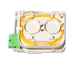 Fiber Optic Faceplate 2 Port FTTH Fiber Optic Wall Mount Termination Box