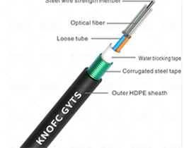 Outdoor GYTS Cable 24 Core Single Mode Armoured Fiber Optical Cable Underground Buried